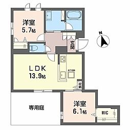 シャーメゾン レジデンス 七道 2LDKの間取図画像