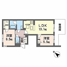 シャーメゾン小久保 一部みらいエコ対象物件 2LDKの間取図画像