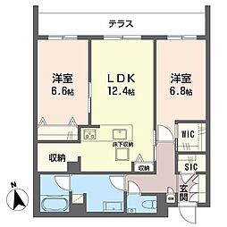 CELFENA 宝塚・川面 HautDeGamme 2LDKの間取図画像