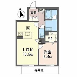 ハワード コート 1LDKの間取図画像