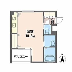 ＣＵＢＥ 3階ワンルームの間取り