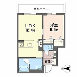 シャトードール　リュミエール 0302 3階1LDKの間取り