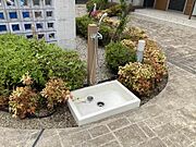 ペットの足洗い場を設置しています。入居者さまは誰でも利用できます！