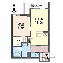 シャーメゾン ジュネス 一部みらいエコ対象物件 1LDKの間取図画像