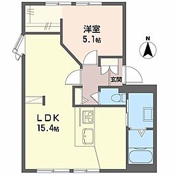 サンテラス長浜七番館 1LDKの間取図画像