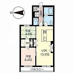 セレーナ室町 2LDKの間取図画像