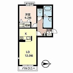 シャーメゾン豊中南3 1LDKの間取図画像