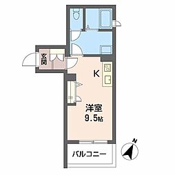 シャーメゾンユニ六甲 ワンルームの間取図画像
