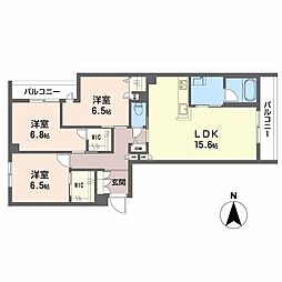 シャーメゾン グランクロア 3LDKの間取図画像