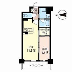 ドリーミオ東向日 1LDKの間取図画像