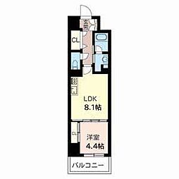 グラヴィーア江坂江の木町 1LDKの間取図画像