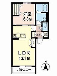 モンパティオ 1LDKの間取図画像