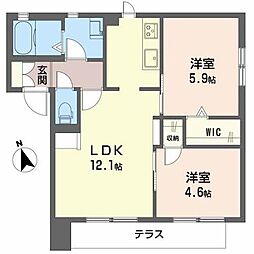 メゾン・フォーレ 2LDKの間取図画像