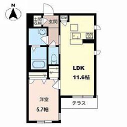 カーサ・クォリタ 1LDKの間取図画像