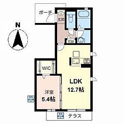 ガーデンフォーレスト 1LDKの間取図画像