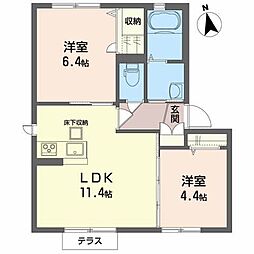 スペチアーレ1 2LDKの間取図画像