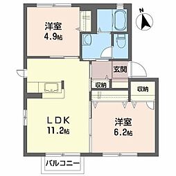 R.Y.Oグランディ 2LDKの間取図画像