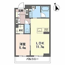 サンシャインSTN 1LDKの間取図画像