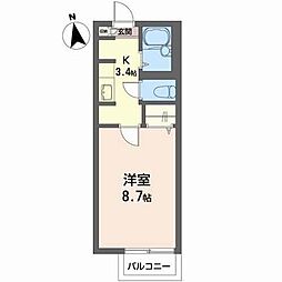 ラフォーレ・N・C 1Kの間取図画像