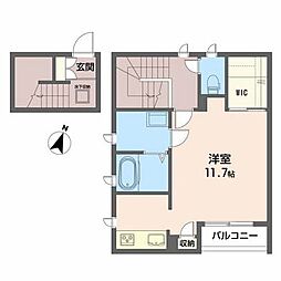 国見パーソナルヒルズ ワンルームの間取図画像