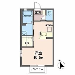国見グリーンルーフ ワンルームの間取図画像