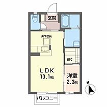 サン・クレストＭ 102 ｜ 宮城県仙台市宮城野区新田３丁目15-27（賃貸アパート1LDK・1階・31.50㎡） その2