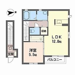 錦町シャーメゾン 1LDKの間取図画像