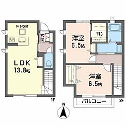 ツインリーフ連坊 2LDKの間取図画像