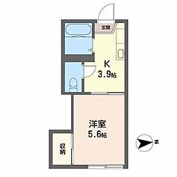 パルハイツ 1Kの間取図画像