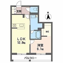 ラピス連坊 103 1階1LDKの間取り