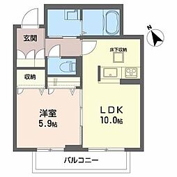 RM3C 1LDKの間取図画像