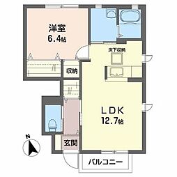 シャーメゾン・エムワン 1LDKの間取図画像