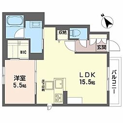 Relafort 1LDKの間取図画像