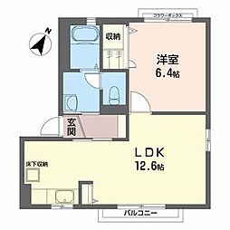 メゾンドール中野C 1LDKの間取図画像