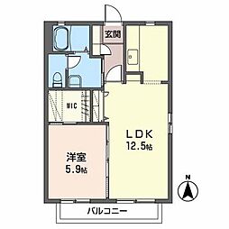 ルミエールメゾン 1LDKの間取図画像