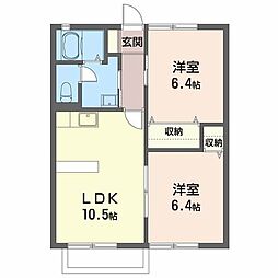セントラルコーポ 2LDKの間取図画像
