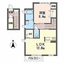 メゾンエスポワール2 1LDKの間取図画像