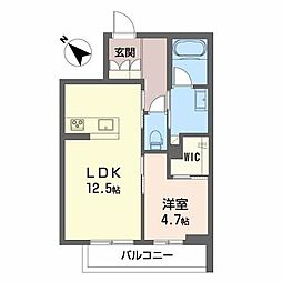 グランシア 1LDKの間取図画像