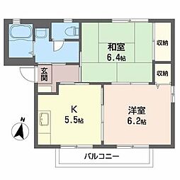 エミネンス2C 2Kの間取図画像