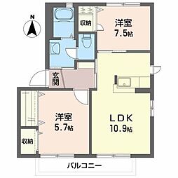 間取図画像 2LDK