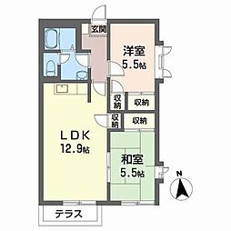 ハイツぴこ 2LDKの間取図画像