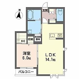 グランタージュ 1LDKの間取図画像