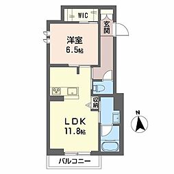 グランネスト 1LDKの間取図画像