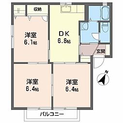 間取図画像 3DK