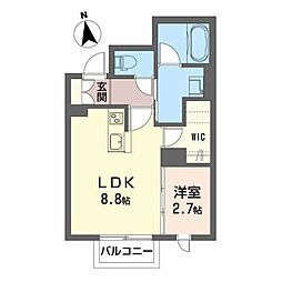 シャーメゾンピコ 1LDKの間取図画像