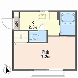 ハイネス十日町 1Kの間取図画像
