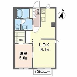 サン・スリーゼ 1LDKの間取図画像
