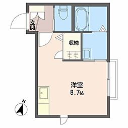 プロヌーブヤマザキ ワンルームの間取図画像