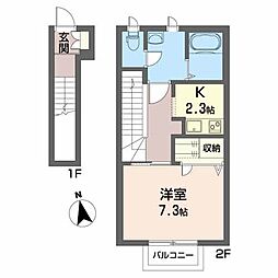 シャーメゾンSUNC 1Kの間取図画像