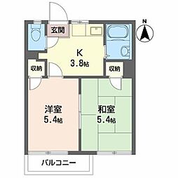 グリーンパーク89 2Kの間取図画像